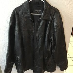 Black leather jacket